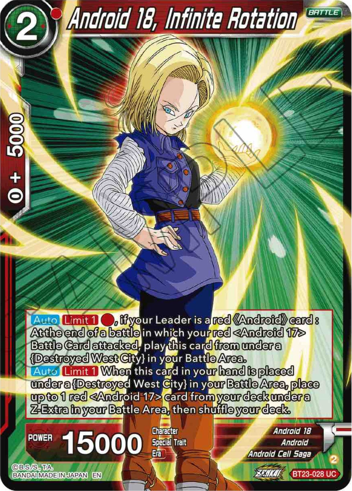 Android 18, Infinite Rotation (BT23-028) [Perfect Combination] | Devastation Store