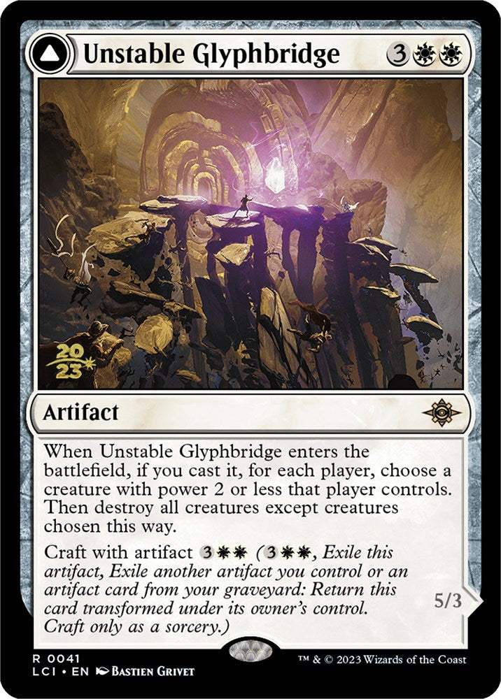 Unstable Glyphbridge // Sandswirl Wanderglyph [The Lost Caverns of Ixalan Prerelease Cards] | Devastation Store