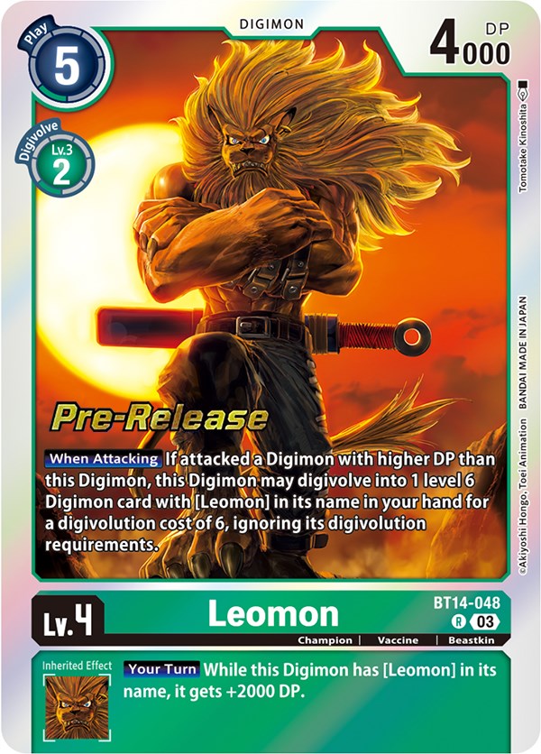 Leomon [BT14-048] [Blast Ace Pre-Release Cards] | Devastation Store