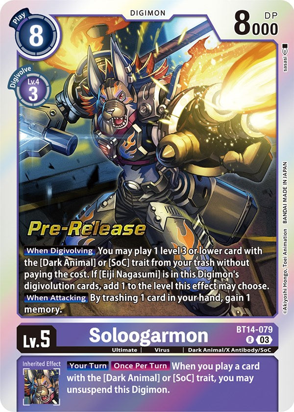 Soloogarmon [BT14-079] [Blast Ace Pre-Release Cards] | Devastation Store