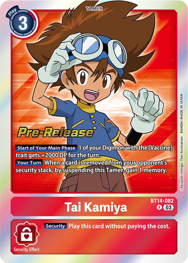 Tai Kamiya [BT14-082] [Blast Ace Pre-Release Cards] | Devastation Store