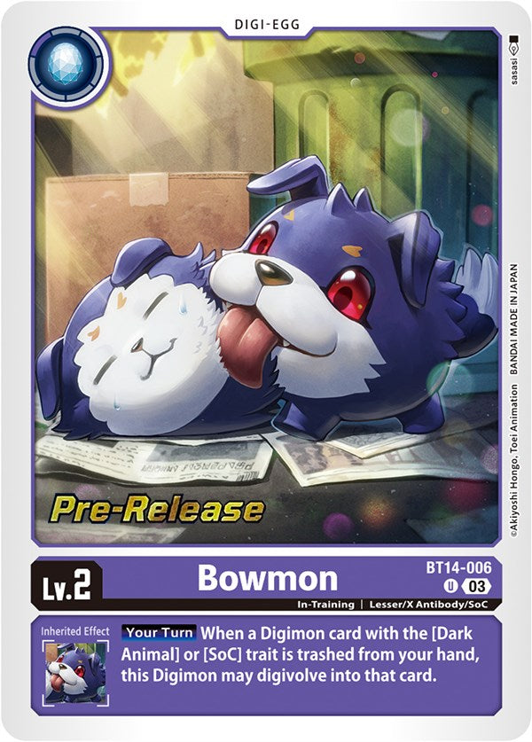 Bowmon [BT14-006] [Blast Ace Pre-Release Cards] | Devastation Store
