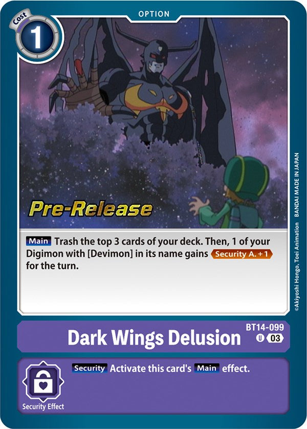 Dark Wings Delusion [BT14-099] [Blast Ace Pre-Release Cards] | Devastation Store