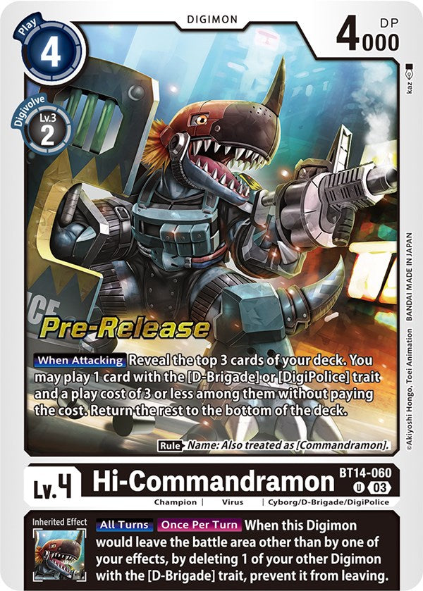Hi-Commandramon [BT14-060] [Blast Ace Pre-Release Cards] | Devastation Store