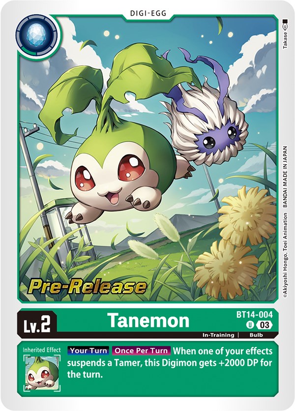 Tanemon [BT14-004] [Blast Ace Pre-Release Cards] | Devastation Store