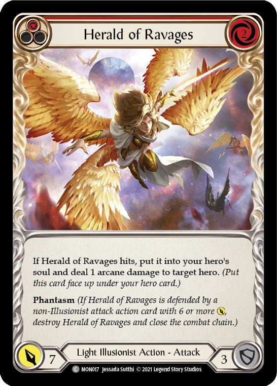 Herald of Ravages (Red) [MON017] 1st Edition Normal - Devastation Store | Devastation Store