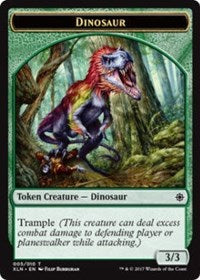 Dinosaur // Treasure (009) Double-sided Token [Ixalan Tokens] | Devastation Store