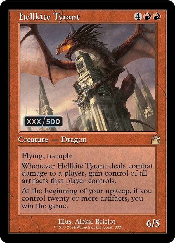 Hellkite Tyrant (Retro) (Serialized) [Ravnica Remastered] | Devastation Store