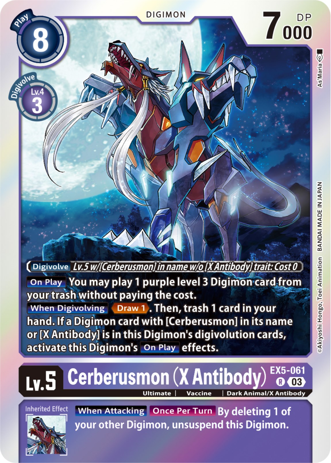 Cerberusmon (X Antibody) [EX5-061] [Animal Colosseum] | Devastation Store