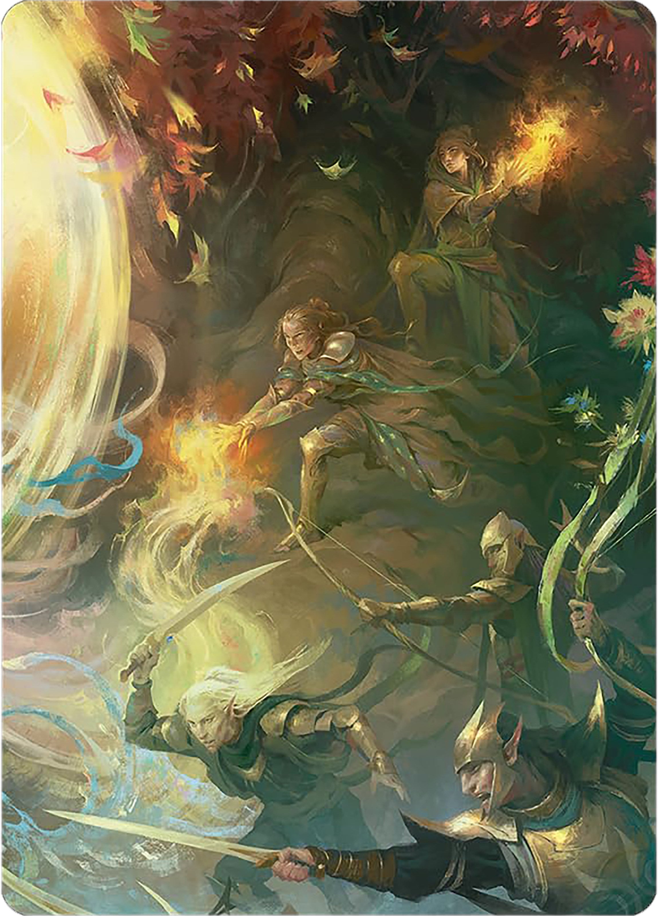 Rally the Galadhrim Art Card [The Lord of the Rings: Tales of Middle-earth Art Series] | Devastation Store