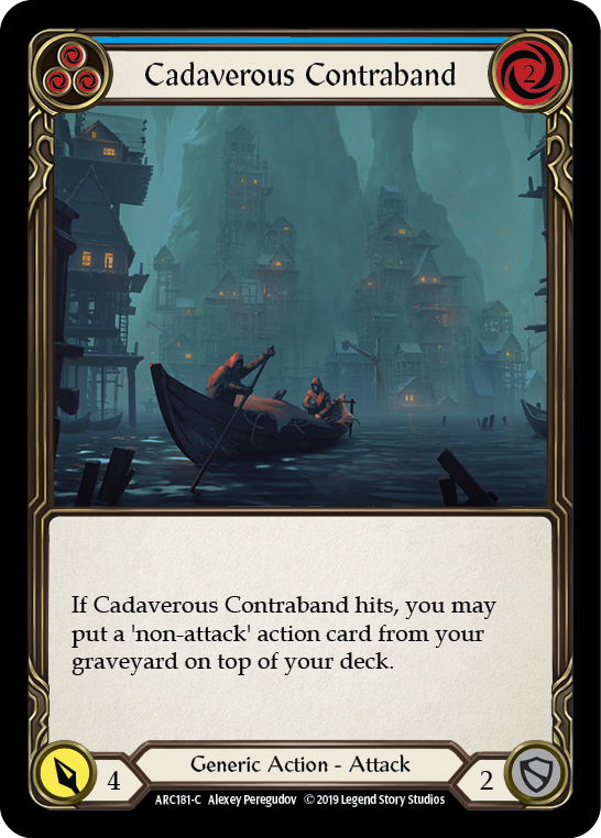 Cadaverous Contraband (Blue) [ARC181-C] 1st Edition Rainbow Foil - Devastation Store | Devastation Store