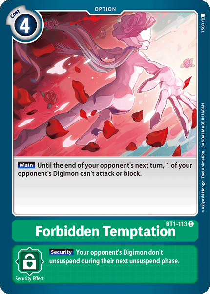 Forbidden Temptation [BT1-113] [Release Special Booster Ver.1.0] | Devastation Store