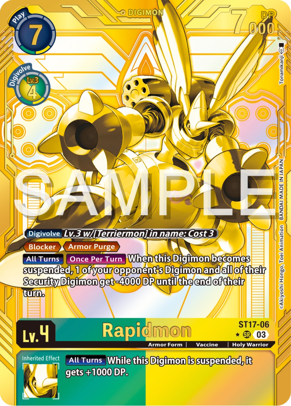 Rapidmon [ST17-06] (Gold) [Starter Deck: Double Typhoon Advanced Deck Set] | Devastation Store