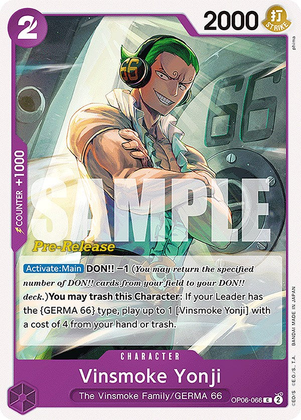 Vinsmoke Yonji [Wings of the Captain Pre-Release Cards] | Devastation Store