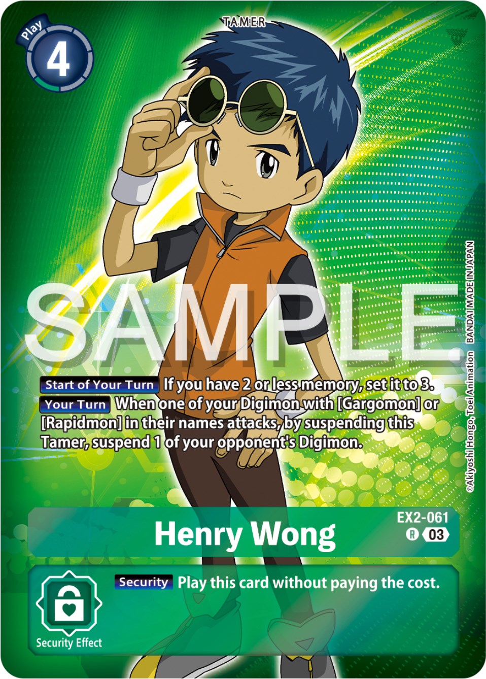 Henry Wong [EX2-061] (Reprint) [Starter Deck: Double Typhoon Advanced Deck Set] | Devastation Store