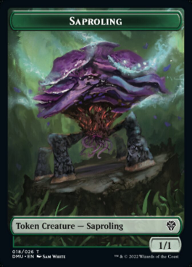 Saproling // Elemental Double-sided Token [Dominaria United Tokens] | Devastation Store