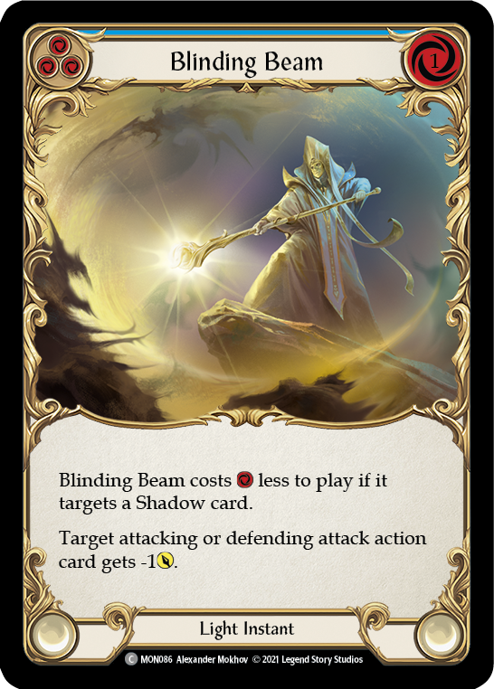 Blinding Beam (Blue) (Rainbow Foil) [MON086-RF] 1st Edition Rainbow Foil - Devastation Store | Devastation Store