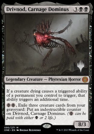Drivnod, Carnage Dominus (Promo Pack) [Phyrexia: All Will Be One Promos] | Devastation Store