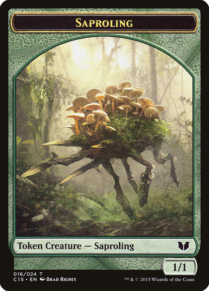 Snake (017) // Saproling Double-Sided Token [Commander 2015 Tokens] | Devastation Store