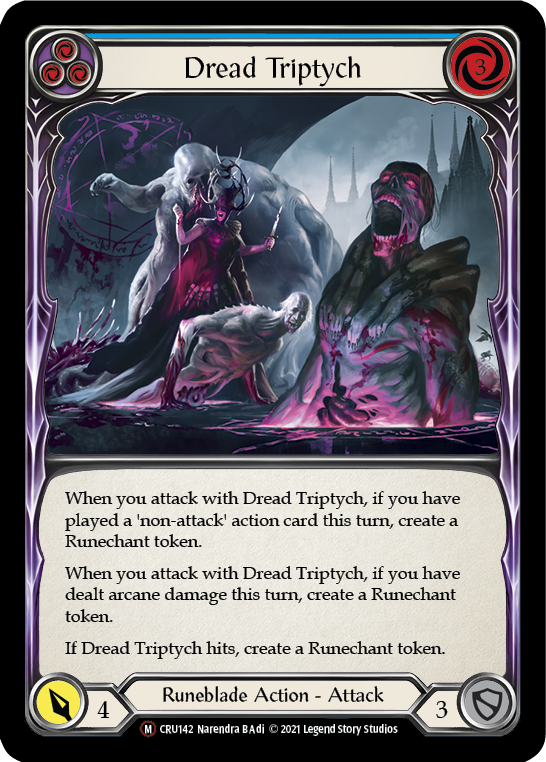 Dread Triptych (Rainbow Foil) [CRU142-RF] Unlimited Rainbow Foil | Devastation Store