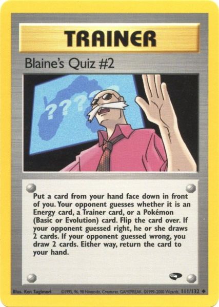 Blaine's Quiz #2 (111/132) [Gym Challenge Unlimited] | Devastation Store