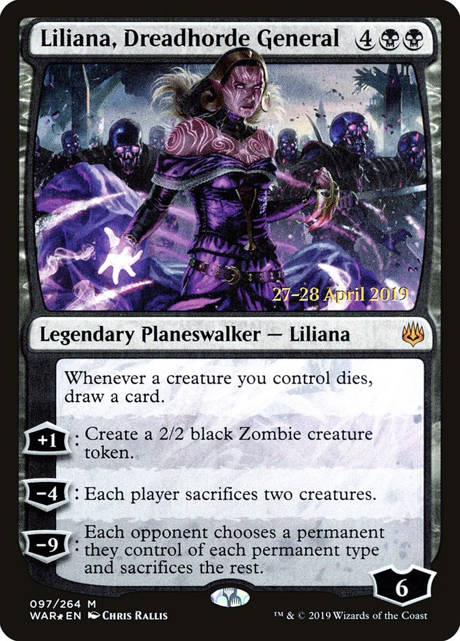 Liliana, Dreadhorde General  [War of the Spark Prerelease Promos] | Devastation Store