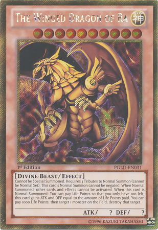 The Winged Dragon of Ra [PGLD-EN031] Gold Secret Rare | Devastation Store