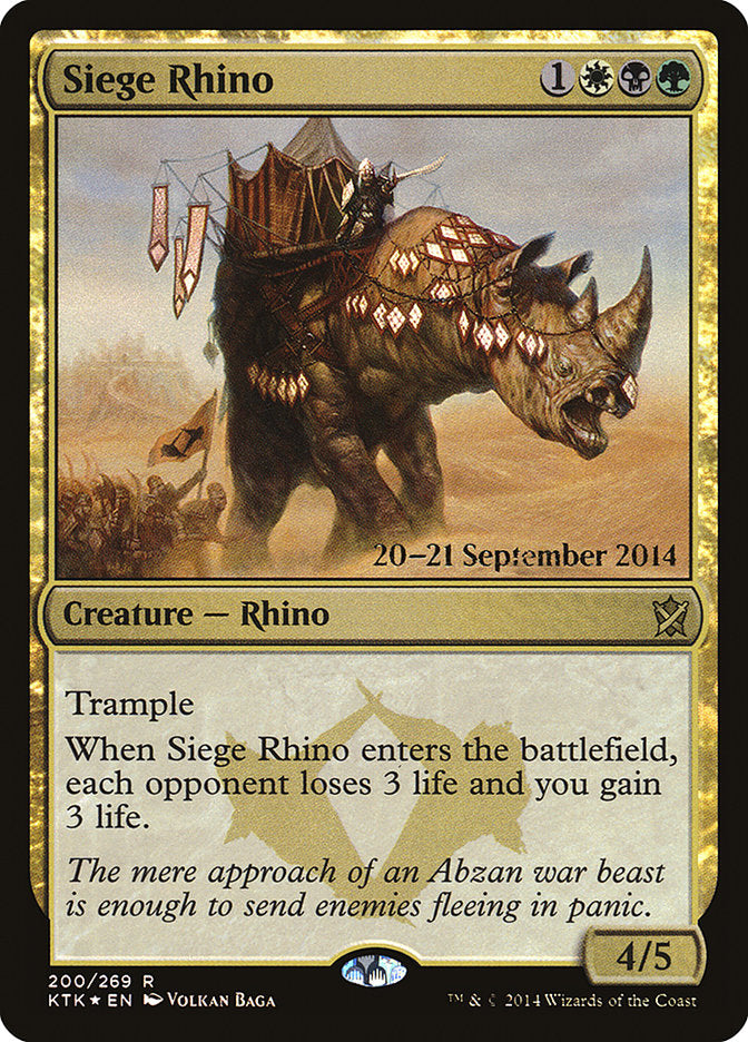 Siege Rhino  [Khans of Tarkir Prerelease Promos] | Devastation Store