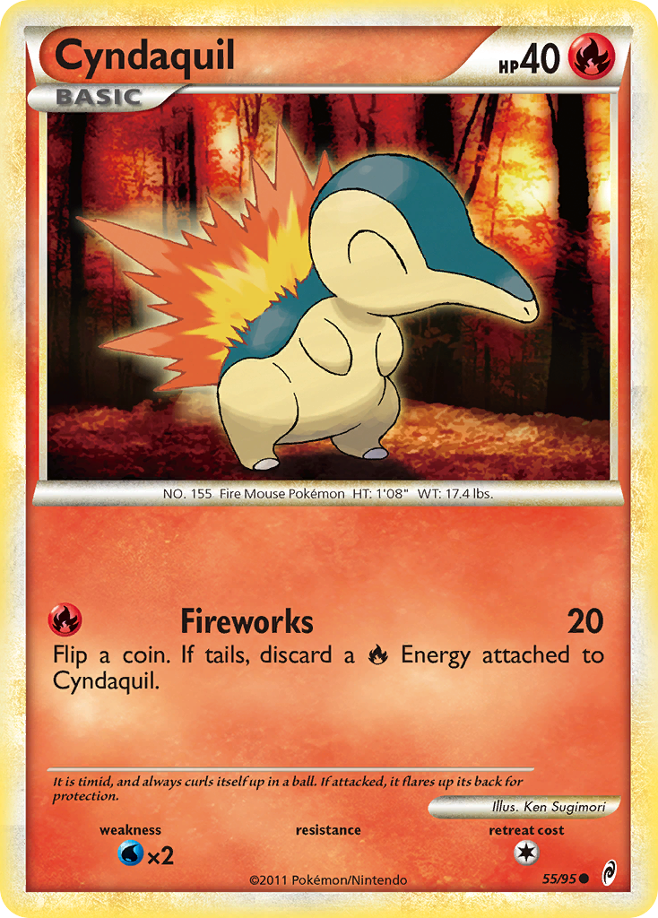Cyndaquil (55/95) [HeartGold & SoulSilver: Call of Legends] | Devastation Store