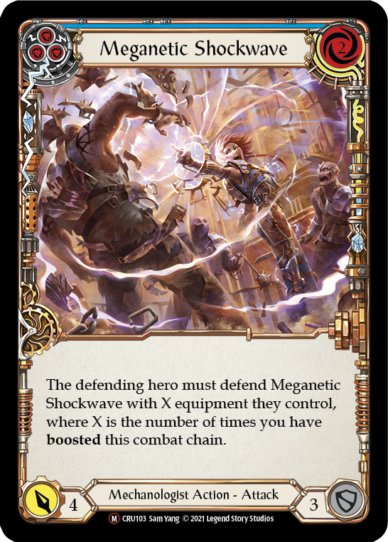 Meganetic Shockwave (Rainbow Foil) [CRU103-RF] Unlimited Rainbow Foil | Devastation Store