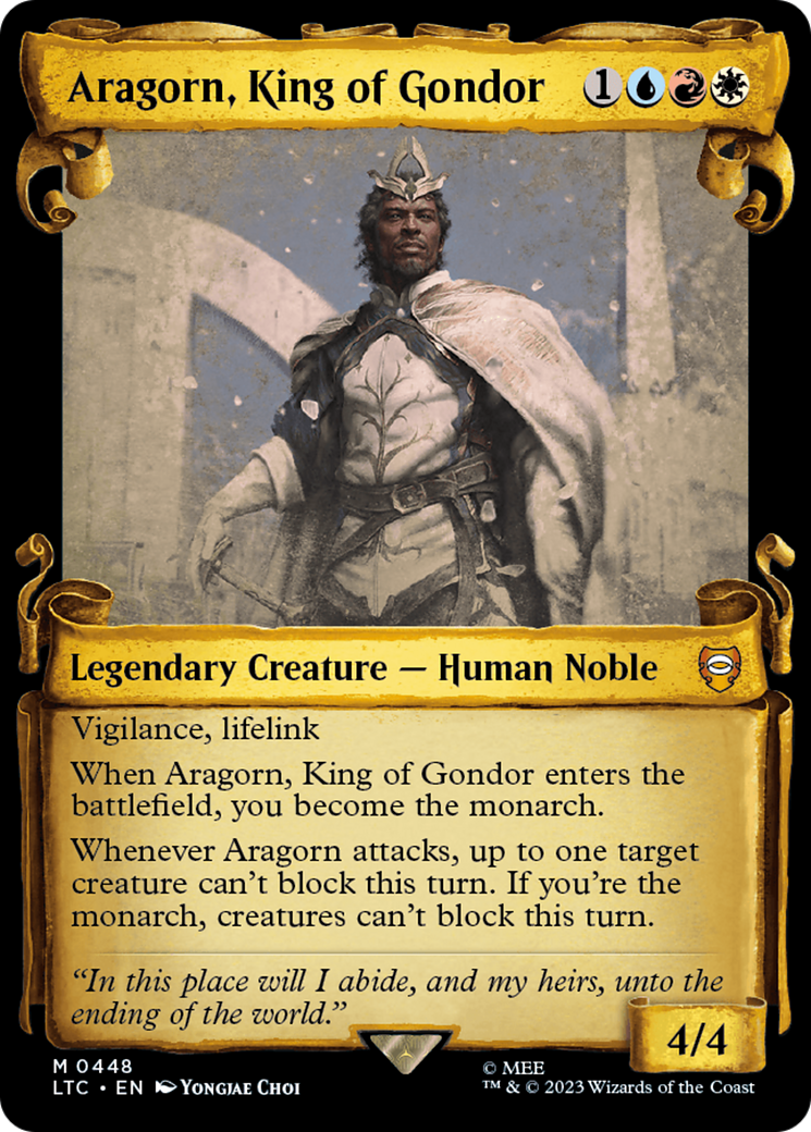 Aragorn, King of Gondor [The Lord of the Rings: Tales of Middle-Earth Commander Showcase Scrolls] | Devastation Store