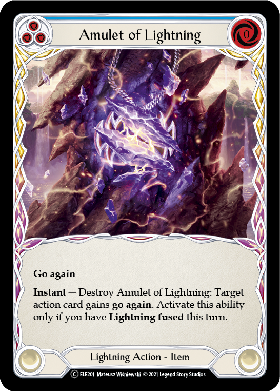 Amulet of Lightning [U-ELE201] Unlimited Rainbow Foil | Devastation Store
