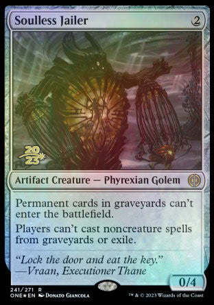 Soulless Jailer [Phyrexia: All Will Be One Prerelease Promos] | Devastation Store