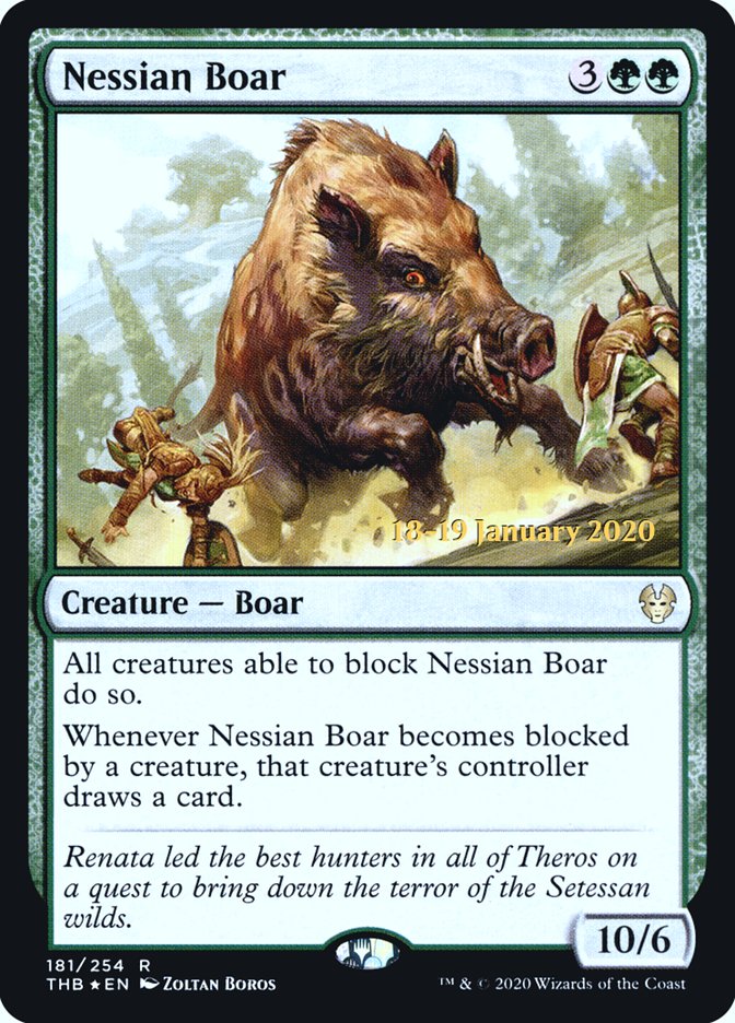 Nessian Boar [Theros Beyond Death Prerelease Promos] | Devastation Store