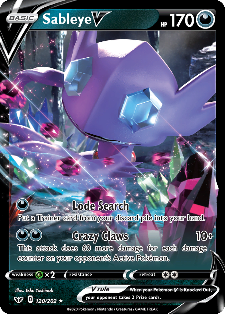 Sableye V (120/202) [Sword & Shield: Base Set] | Devastation Store