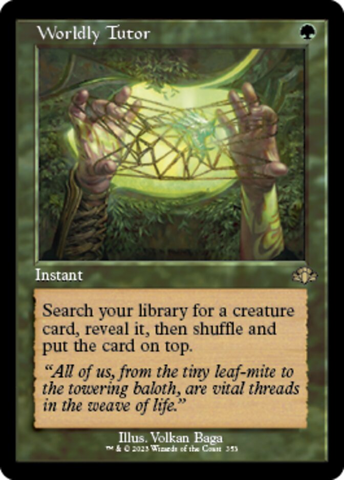 Worldly Tutor (Retro) [Dominaria Remastered] | Devastation Store