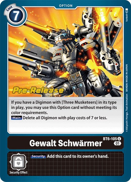 Gewalt Schwarmer [BT6-105] [Double Diamond Pre-Release Cards] | Devastation Store