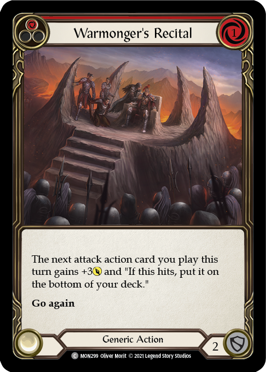 Warmonger's Recital (Red) [MON299] 1st Edition Normal - Devastation Store | Devastation Store