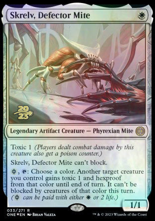 Skrelv, Defector Mite [Phyrexia: All Will Be One Prerelease Promos] | Devastation Store