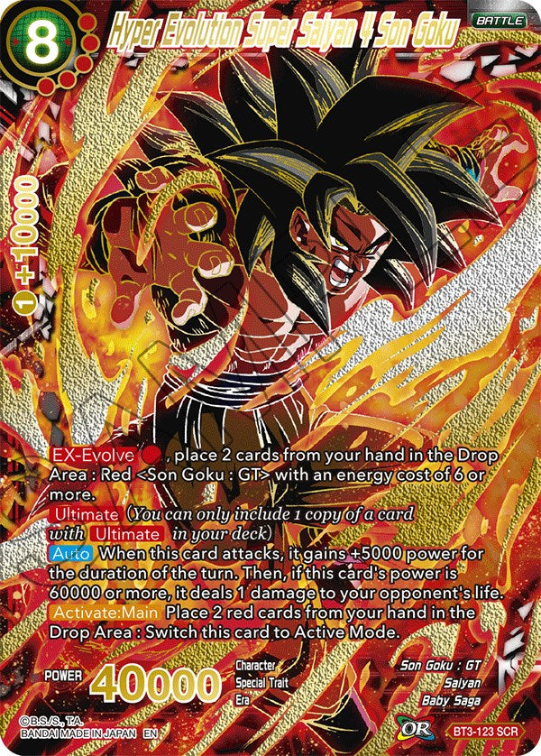 Hyper Evolution Super Saiyan 4 Son Goku (SCR) (BT3-123) [5th Anniversary Set] | Devastation Store