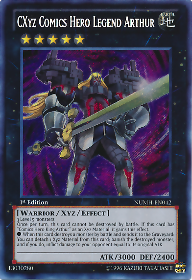 CXyz Comics Hero Legend Arthur [NUMH-EN042] Secret Rare | Devastation Store