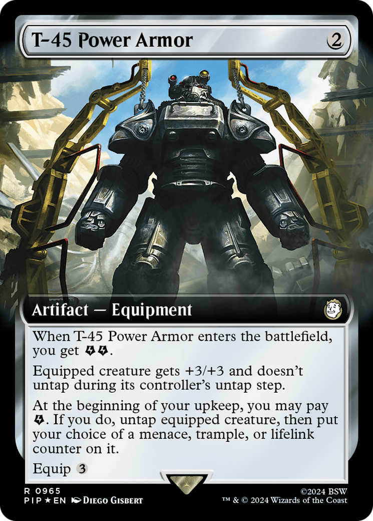 T-45 Power Armor (Extended Art) (Surge Foil) [Fallout] | Devastation Store