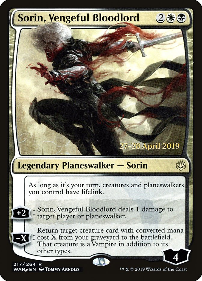 Sorin, Vengeful Bloodlord  [War of the Spark Prerelease Promos] | Devastation Store