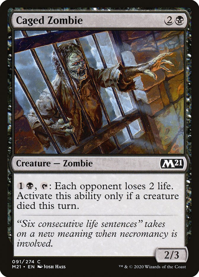 Caged Zombie [Core Set 2021] | Devastation Store