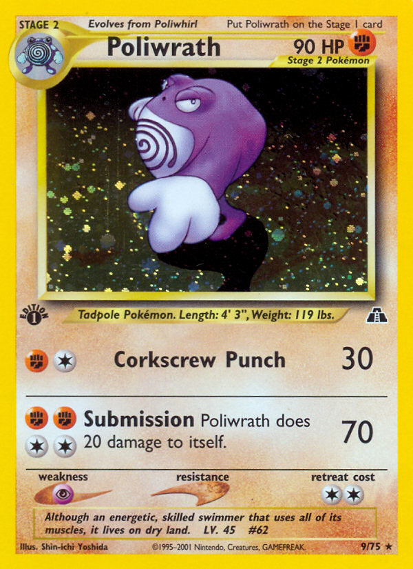 Poliwrath (9/75) [Neo Discovery 1st Edition] | Devastation Store