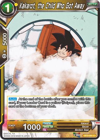 Kakarot, the Child Who Got Away [BT3-091] | Devastation Store