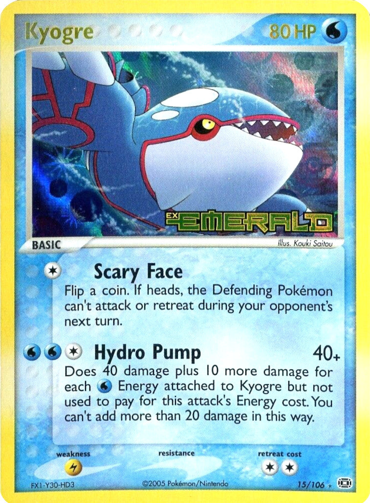 Kyogre (15/106) (Stamped) [EX: Emerald] | Devastation Store