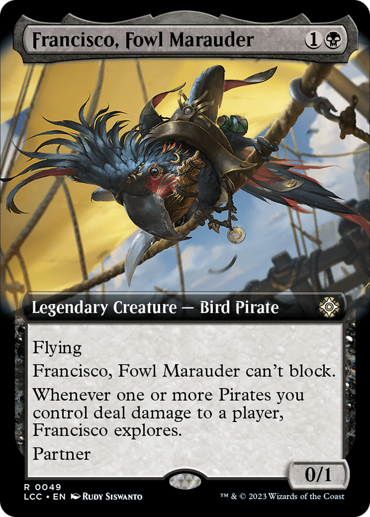 Francisco, Fowl Marauder (Extended Art) [The Lost Caverns of Ixalan Commander] | Devastation Store