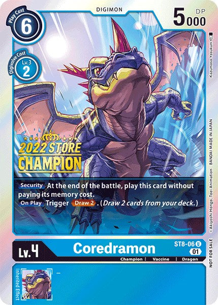 Coredramon [ST8-06] (2022 Store Champion) [Starter Deck: Ulforce Veedramon Promos] | Devastation Store