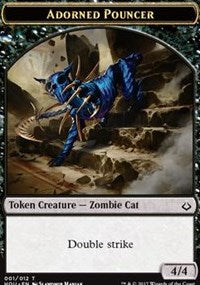 Adorned Pouncer // Warrior Double-sided Token [Hour of Devastation Tokens] | Devastation Store